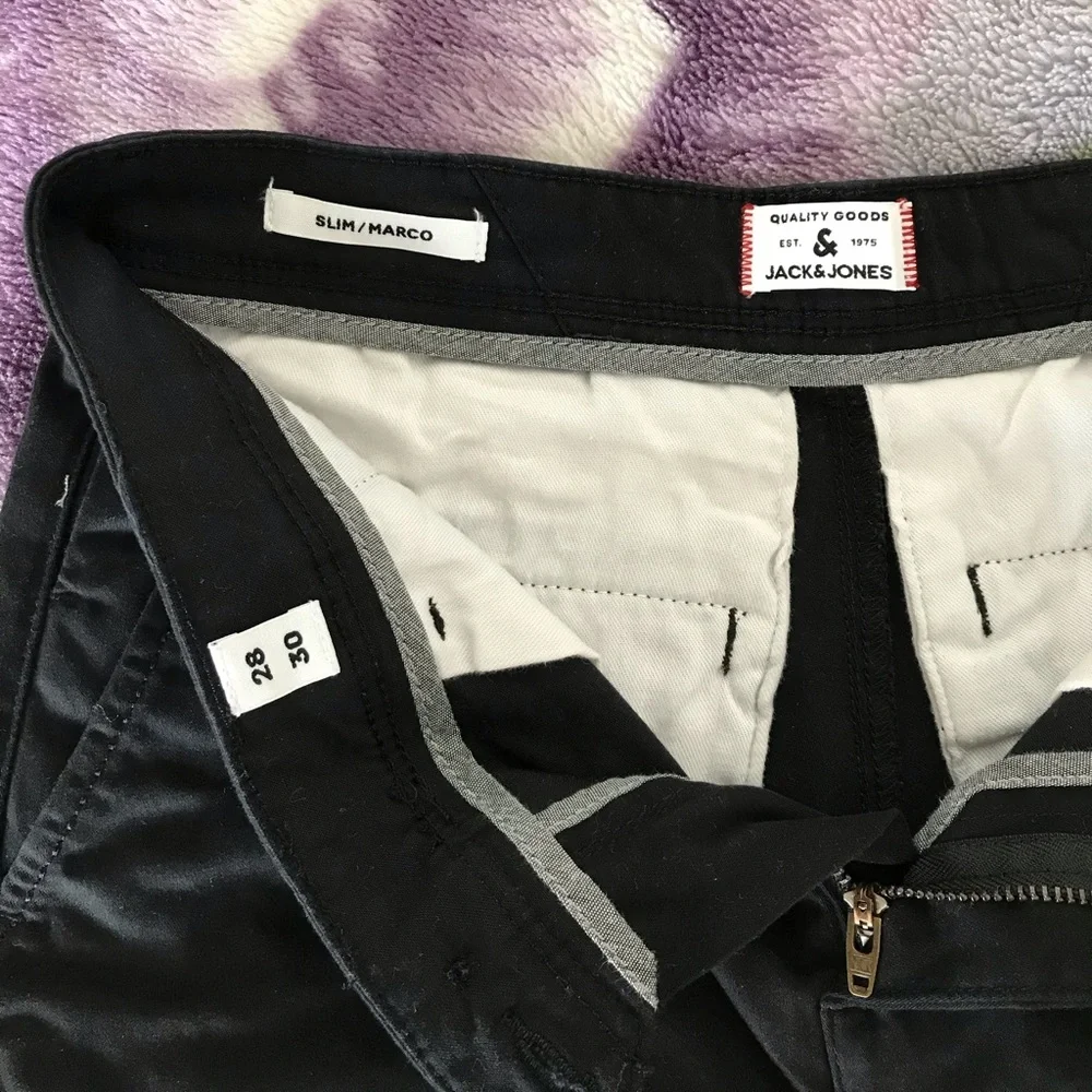 Jack & Jones Slim Fit Black Chino Trousers